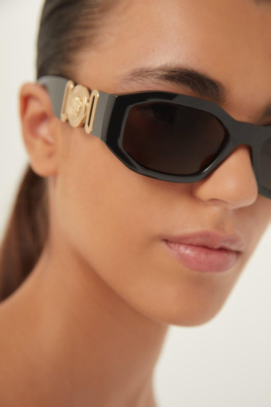 Versace biggie sunglasses in black with iconic jellyfish - Lux Studios