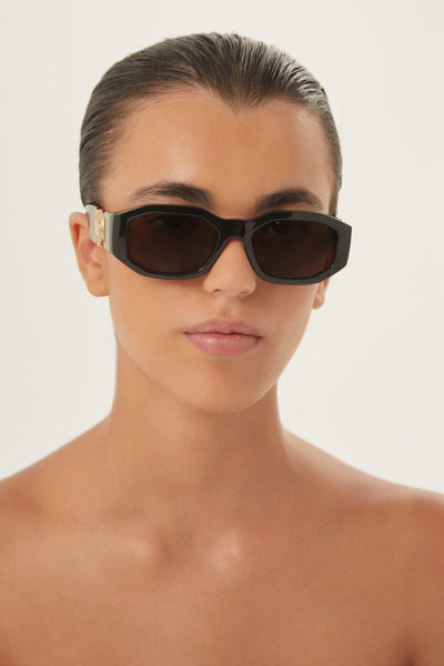Versace biggie sunglasses in black with iconic jellyfish - Lux Studios