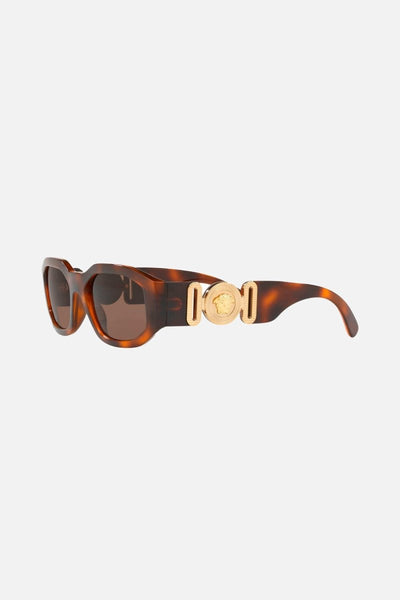 Versace biggie sunglasses in havana with iconic jellyfish - Lux Studios