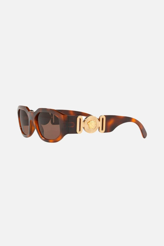 Versace biggie sunglasses in havana with iconic jellyfish - Lux Studios