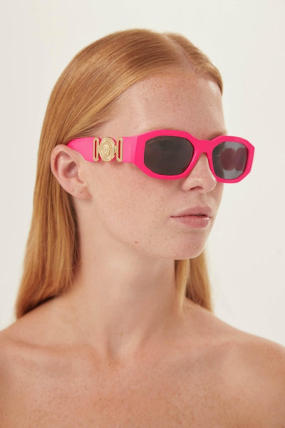 Versace biggie sunglasses in pink with iconic jellyfish - Lux Studios