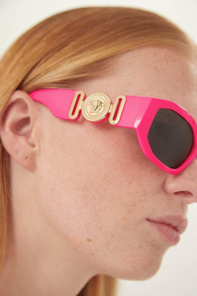 Versace biggie sunglasses in pink with iconic jellyfish - Lux Studios