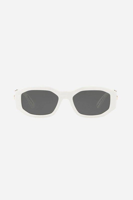 Versace biggie sunglasses in white with iconic jellyfish - Lux Studios