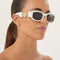 Versace biggie sunglasses in white with iconic jellyfish