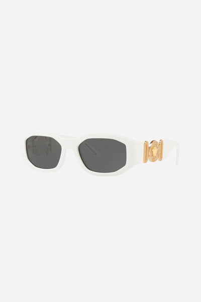 Versace biggie sunglasses in white with iconic jellyfish - Lux Studios