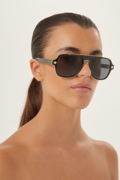 Versace caravan sunglasses with gold details - Lux Studios
