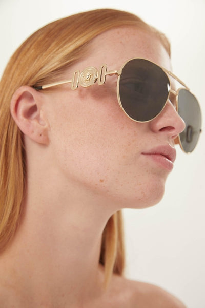 Versace caravan sunglasses with gold details - Lux Studios