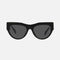 Versace cat-eye black sunglasses with gold logo
