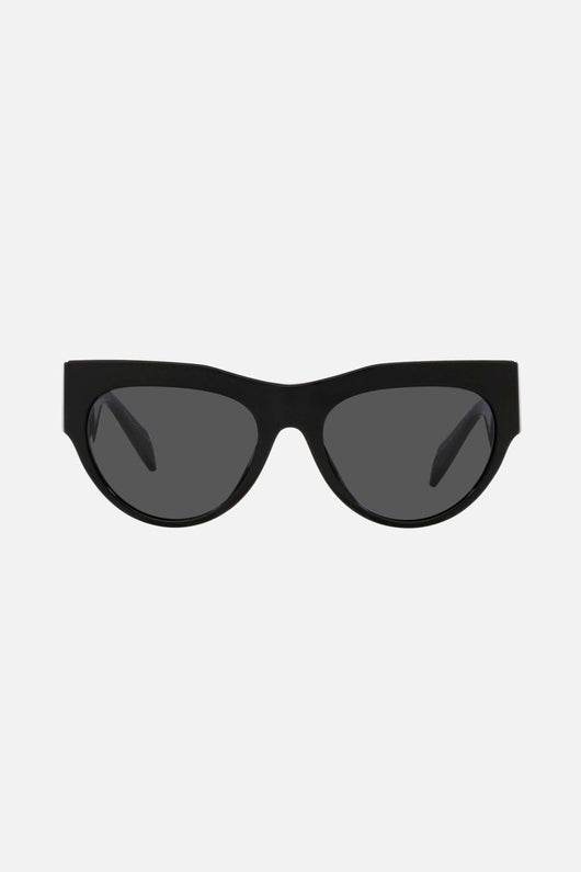 Versace cat-eye black sunglasses with gold logo - Lux Studios