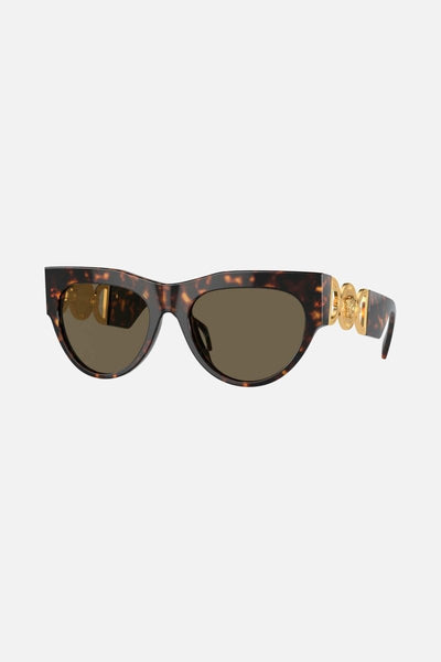 Versace cat eye havana sunglasses with gold side details - Lux Studios