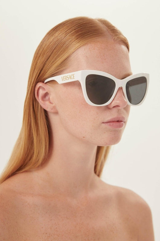 Versace cat eye white sunglasses - Lux Studios