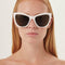 Versace cat eye white sunglasses