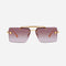 Versace gold pilot sunglasses with light purple mirror