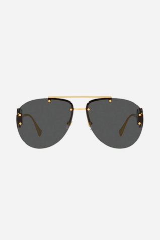 Versace grey pilot sunglasses featuring iconic jellyfish
