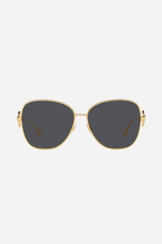 Versace pilot metal gold sunglasses featuring iconic jellyfish - Lux Studios