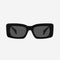 Versace squared black sunglasses with gold side details
