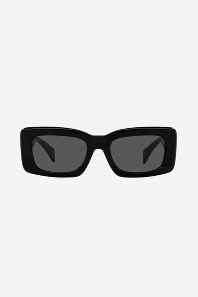 Versace squared black sunglasses with gold side details - Lux Studios