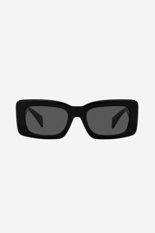 Versace squared black sunglasses with gold side details - Lux Studios