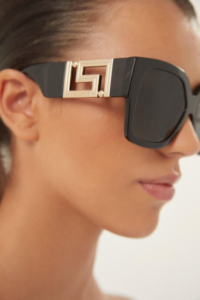 Versace squared oversized grey sunglasses - Lux Studios