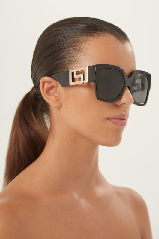 Versace squared oversized grey sunglasses - Lux Studios