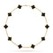 Vintage Alhambra Necklace Black, 10 motifs.