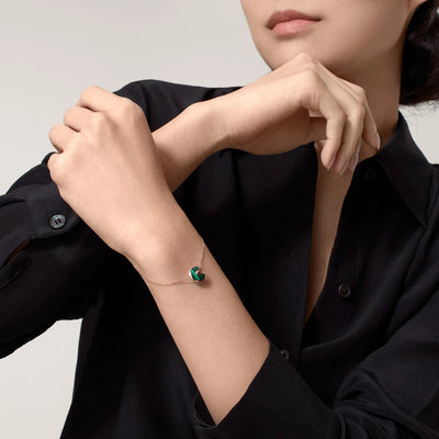 AMULETTE MALACHITE ROSE GOLD BRACELET