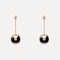 AMULETTE DROP EARRINGS ONYX ROSE GOLD