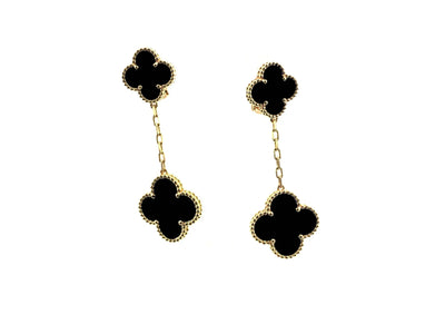 CLOVER 2 MOTIFS  EARRINGS (MULTIPLE CHOICES）