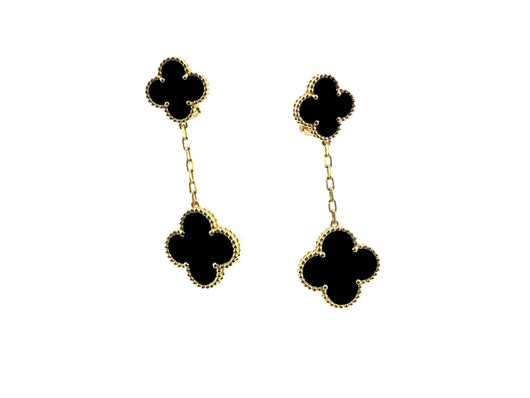 CLOVER 2 MOTIFS  EARRINGS (MULTIPLE CHOICES）