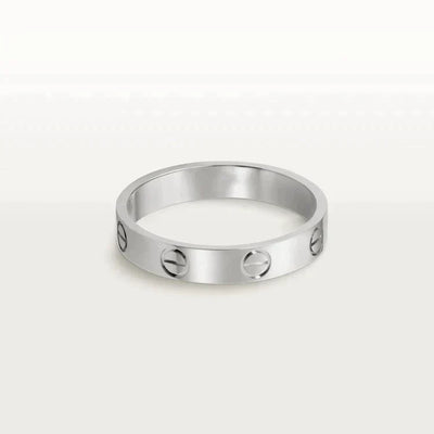 LOVE RING 4MM 1 DIAMOND SILVER